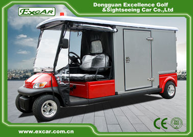 Red 2 Seater 48v Electric Ambulance Vehicle For Park 1 Year Warranty
